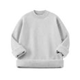 thumbnail image 2 of Qulqfy Womens Cozy Sweaters Pullover Gray Plus Size Sweater Soft Fleece Lined Knit Long Sleeve Crew Neck Shirts Tops for Women, 2 of 9
