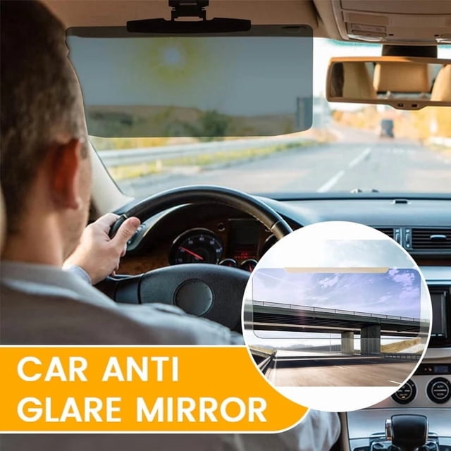 Clip para espejo de visera parasol de coche con efecto de gafas de sol polarizadas para el día y la noche.Reduce el deslumbramiento para una conducción más segura.Protector solar con clip para