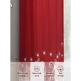 thumbnail image 2 of Red Christmas Sheer Curtains 45 Inch Length 2 Panels Set, Semi Transparent Voile Rod Pocket Curtains for Living Dining Room Bedroom Drapes Xmas Snowflake Tree Vintage, 2 of 8