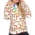 thumbnail image 5 of Yiaed Dachshund Dog Print Womens Casual Hoodies Crew Neck Long Sleeve Sweatshirts With Pocket Pullover Tops Women's Hooded Sweatshirt-Large, 5 of 5
