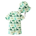 thumbnail image 2 of FYMNSI Baby Boy Swimsuit One Piece Toddler Swimsuit Rash Guard Bathing Suit Kids Swimwear with Hat 12-24 Months Green, 2 of 7