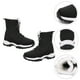 thumbnail image 2 of 1 par de botas de nieve de felpa para mujer de invierno a la moda, botas de nieve altas medias cálidas, 2 of 5