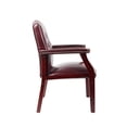 thumbnail image 4 of Boss Office Traditional Faux Leather Tufted Guest Chair in Oxblood, 4 of 8