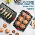 thumbnail image 4 of Joytable Baking Sheet Set, 2-piece Large Cookie Sheet Set with Silicone Handles, Steel Baking Pans Set, Baking Sheets for Oven,Black Baking Pan, 4 of 7