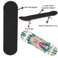 thumbnail image 2 of Skateboards for Beginners Ethnic tropical seamless pastel tone Abstract folk antique 31"x8" Maple Double Kick Concave Boards Complete Skateboards Outdoor for Adults Youths Kids Teens Gifts, 2 of 5