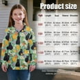thumbnail image 7 of Uorisanigo Kids Girls Sweatshirt Comfortable Long Sleeve Lapel Zipper Sweatshirt Oversized Floral Black Cat Quarter Zipper Cropped Sweatshirts for Vacation Shopping Exercise Wear, 7 of 7