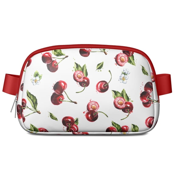 Sweet Cherry Fanny Pack – Cute Cherry Print Waist Bag – Waterproof Belt Bag for Cherry Lovers & Aesthetic Fruit Style