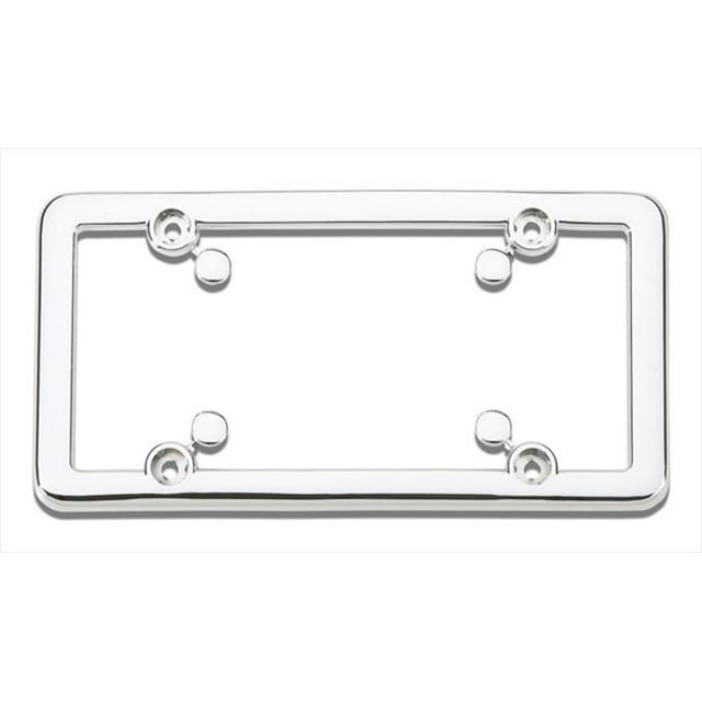 Nouveau License Plate Frame, Chrome Plastic
