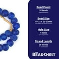 thumbnail image 4 of Jumbo Recycled Glass Beads, 21–25mm – African Sea Glass for Wall Hangings, Coffee Table Decor, Shelf Styling, and Home Accents – (Aqua Swirl) – The Bead Chest, 4 of 4