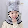 thumbnail image 4 of Neck Warmer Toddler Neckerchief Hooded Scarf Boys Girls Hats Baby Warm Face Ear for, 4 of 20