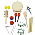 thumbnail image 2 of Instrumentos Musicales De Percusión, Tambor De Mano, Pandereta, Maracas, Huevo De Arena Y Triángulo ños Educación Gloria Sand Egg Hammer Castañuelas, 2 of 9