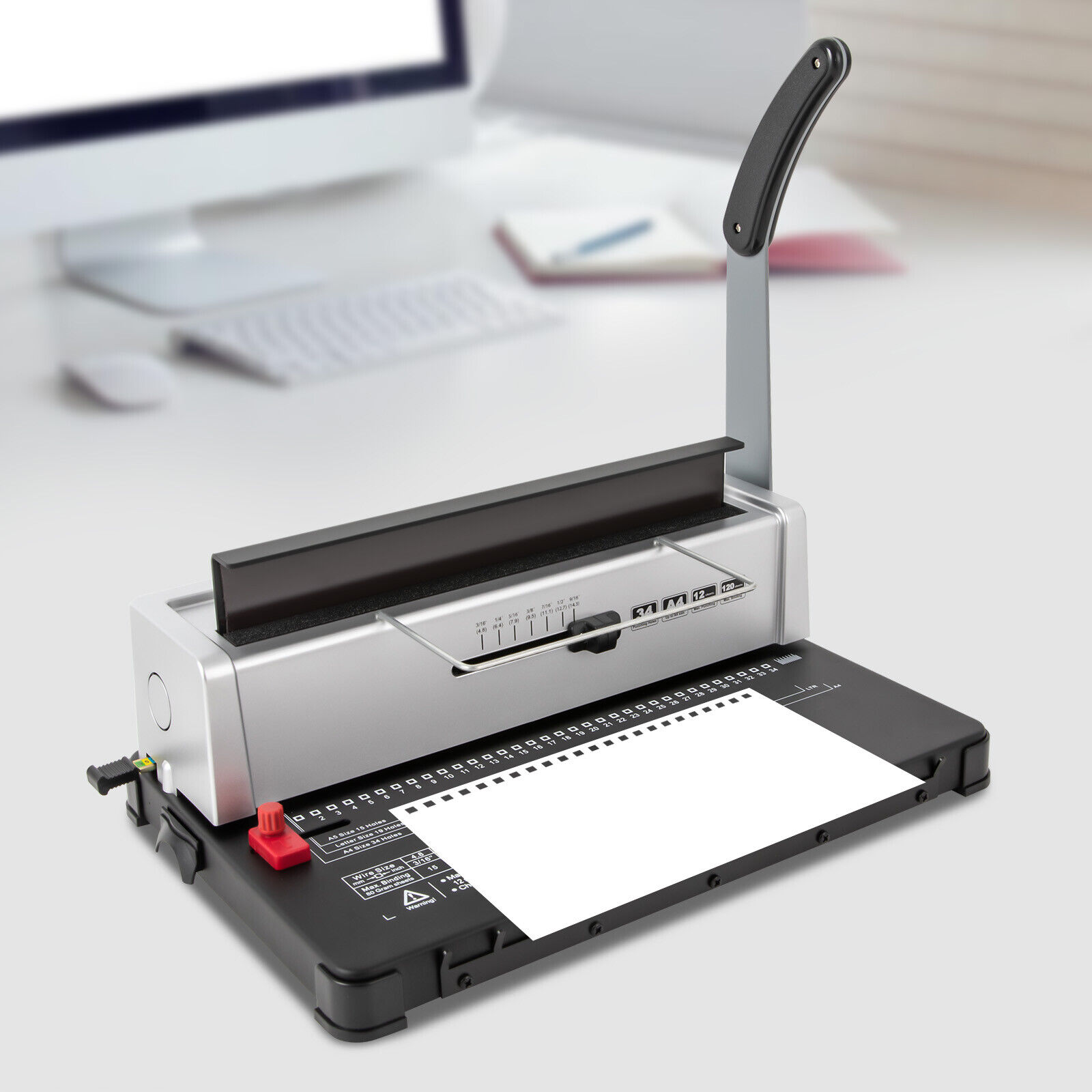 Manual Double Wire Binding Machine, Coil Punch Spial Binding Machine 34