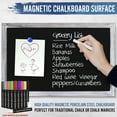 thumbnail image 3 of HBCY Creations White Washed Magnetic Wall Chalkboard, Small 11" x 17" Framed Decorative Chalkboard with Eraser - For Kitchen Decor, Weddings, Menus and More!, 3 of 14