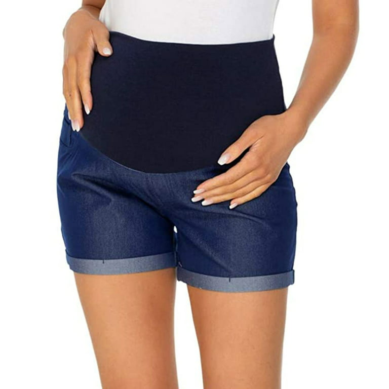 Labakihah Maternity Jeans Fashion Womens Pantalones Cortos De Maternidad  Mujer Pajama Shorts Blue 