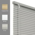 CHICOLOGY Cordless 1" Vinyl Mini Blinds Gloss Gray (Room Darkening) 24