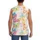 thumbnail image 4 of Balery Retro Colorful Butterfly Camisetas sin mangas para hombre, absorbe la humedad y protege contra el mal olor.-XX-Large, 4 of 7