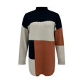 thumbnail image 5 of Sngxgn Women's Crewneck Long Sleeve Tie Waist A-Line Swing Bodycon Short Dress Casual Solid Ribbed Knit Sweater Dress(Black,M), 5 of 6