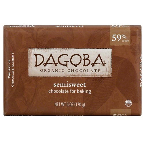 Dagoba Semisweet Baking Chocolate, 6 oz, (Pack of 10) by Generic