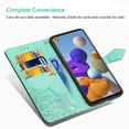 thumbnail image 3 of Galaxy A21s Case, Dteck ShockProof Premium PU leather Magnetic Flip wallet Case with Kickstand and Flip Cover For Samsung Galaxy A21s SM-A217, Mint Green, 3 of 8
