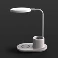 thumbnail image 4 of Puntoco Lámpara de mesa multifunción 3 y 1 Iluminación del hogar Carga rápida Lámpara de escritorio LED de carga inalámbrica con cargador inalámbrico, luz de escritorio blanca con bolígrafo, 4 of 8