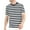 Black, variant on Men Striped Sailor T Shirt Summer Loose O Neck Top Casual Short Sleeve Tee Sport