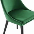 thumbnail image 4 of Modway Curve 20.5" Velvet Dining Side Chairs in White/Black (Set of 2), 4 of 10