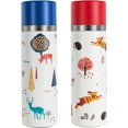 thumbnail image 1 of Botella de agua tipo frasco de acero inoxidable, de metal, de 350 ml, para viaje, para bebidas calientes, para café, H8989 (350 ml, rojo), 1 of 4