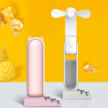 

Mairbeon 1 Set Mini Fan Handheld Foldable Anti-fade Portable Fan with USB Cable for Hot Weather