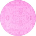 thumbnail image 1 of Ahgly Company Indoor Round Persian Pink Traditional Area Rugs, 4' Round, 1 of 4