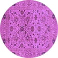 thumbnail image 1 of Ahgly Company Indoor Round Oriental Purple Industrial Area Rugs, 6' Round, 1 of 4