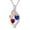 1&12-Jan & Dec, variant on Double Birthstone Necklaces for Women 18K Gold Plated Birthstone Rose Flower Jewelry Anniversary Valentines Day Mother's Day Birthday Gifts for Her Wife Girlfriend Mom