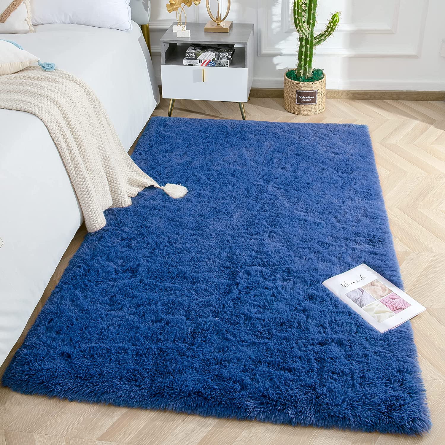 TWINNIS Super Soft Fluffy Area Rugs Shaggy Floor Carpets for Bedroom