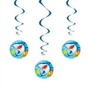 Unique Industries Ocean Shark Hanging Decorations, 3 Pack