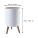 thumbnail image 2 of unbranded 1Ud Functional White Plastic Waste Paper Bucket for Kitchen and Household Use, 2 of 8