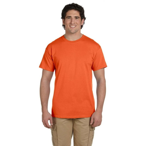 The Fruit of the Loom Adult 5 oz HD Cotton T-Shirt - BURNT ORANGE - M