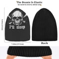 thumbnail image 6 of joogoo Skull on Black Beanie Hats Men Women Cuffed Skull Cap Winter Warm Knit Thick Beanies, 6 of 7