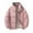 #H-Pink, variant on GuangCheng Mens Hoodless Coats Thick Fleece Puffer Zipper Stand Collar Winter Warm Jackets
