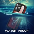 thumbnail image 5 of Dteck Waterproof Case with Universal Kickstand for iPhone 15 Pro,Shockporof IP68 Waterproof Case Magnetic Compatible with MagSafe Full Body Protection Cover,Red, 5 of 9