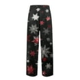 thumbnail image 6 of WTOBBY Men's Knitted Christmas Print Casual Pants with Pockets, Soft Lounge Sleep Pajama Bottoms for Holiday and Home Wear,Black L, 6 of 7