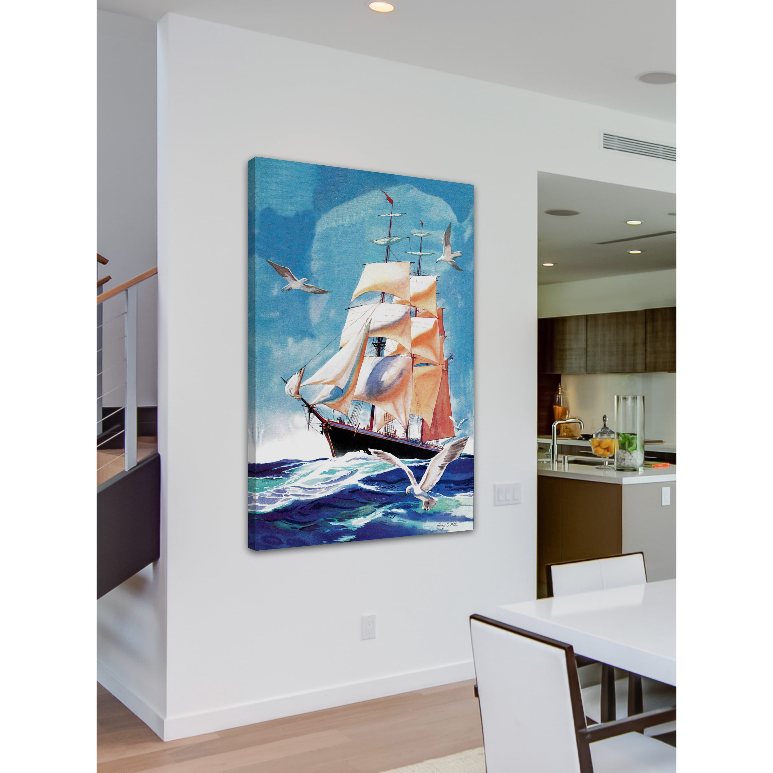 Marmont Hill "Sailing" by Curtis Painting Print on Canvas