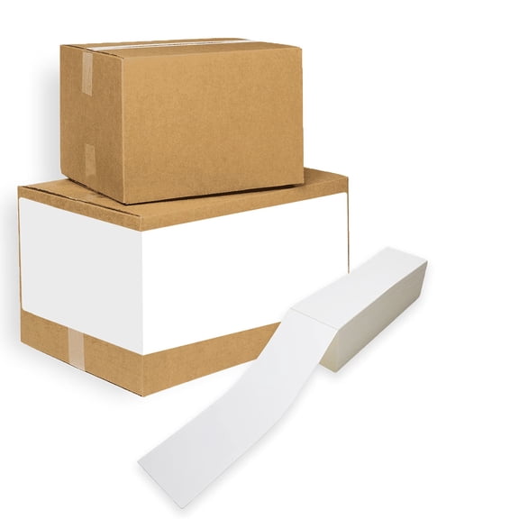 White Direct Thermal Shipping Labels, Self-Adhesive Paper, 2000 Count, 4 x 13 in