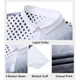 thumbnail image 5 of Aideaone Men Golf Polo Shirts Short Sleeve Button Down Gradient Tropical 3D Print Dry Fit Moisture Wicking Athletic Performance Shirt, 5 of 8
