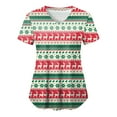 thumbnail image 4 of BloomJoy Scrubs for Women Christmas Womens Short Sleeve V Neck Snowman Printed Top Nursed Working T Shirts Blouse With Pockets Holiday T Shirt Weightlifting Long Sleeve Shirts, 4 of 4