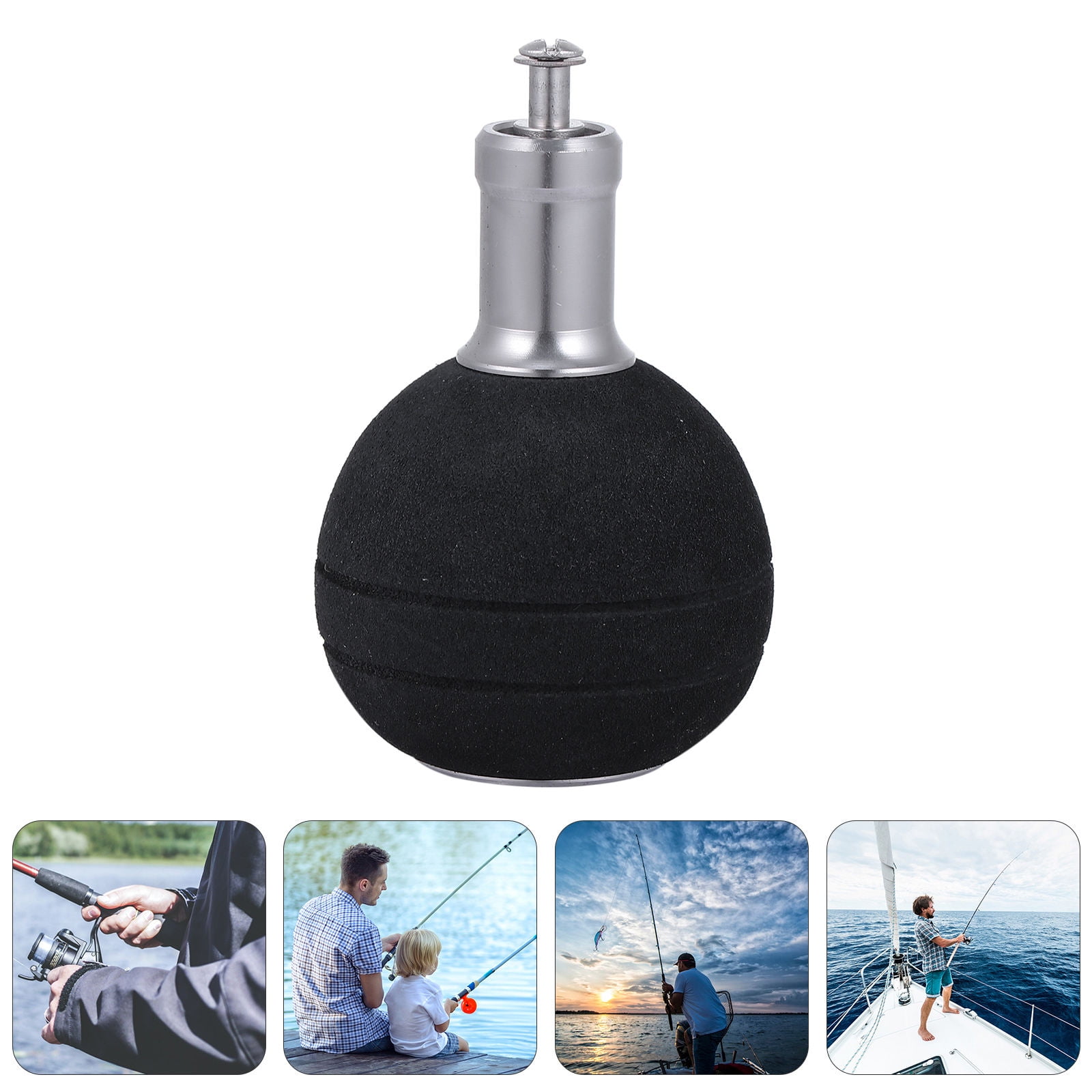 PENIKOKO 1Pc Black Eva Fishing Reel Handle Knob Durable Ergonomic Replacement for Reel