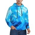 thumbnail image 2 of Haiem Blue Shell Patterned Men's Hoodie with Kangaroo Pocket - Ideal Pullover Sweatshirt for Daily Wear, Travel, and Home-X-Large, 2 of 7