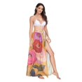 thumbnail image 2 of FORMRS Womens Beach Sarong Semi-Sheer Bikini Wrap Skirt Swimsuit Cover-ups, Abstract Floral, 2 of 7