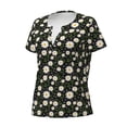 thumbnail image 2 of Naloa Daisy Print T-Shirts Short Sleeve V Neck Tees for Women Fashion Tops Trendy Lightweight Soft Casual Summer Outfits Clothes, 2 of 5