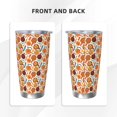thumbnail image 3 of Picia Hot Fresh Pizza Pattern 20 oz Tumbler Stainless Steel Vacuum Insulated Coffee Ice Cup Double Wall Travel Flask Dual Lid Water Bottle, Eco-friendly Car Cup-Straw Three-piece Set, 3 of 8