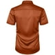thumbnail image 5 of pstuiky camisetas de hombre, Camisa informal de manga corta con solapa y botones de color liso para fiesta de baile para hombre camisas casuales para hombre xxxxl, 5 of 8