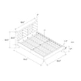 thumbnail image 4 of DHP Andrea Tufted Upholstered Platform Bed, Full, Gray Linen, 4 of 8